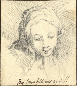 Louisa Goldsmid, Female head, c. 1830, graphite (Ashmolean Museum, Oxford)