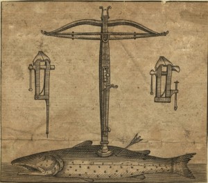Anonymous, Cross-bow and fish, 17th century, etching (Ashmolean Museum, Oxford)