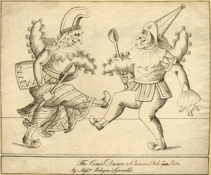 Anonymous, The Comic Dance by Mess.rs Bologna & Grimaldi, c. 1806, etching (Ashmolean Museum, Oxford)